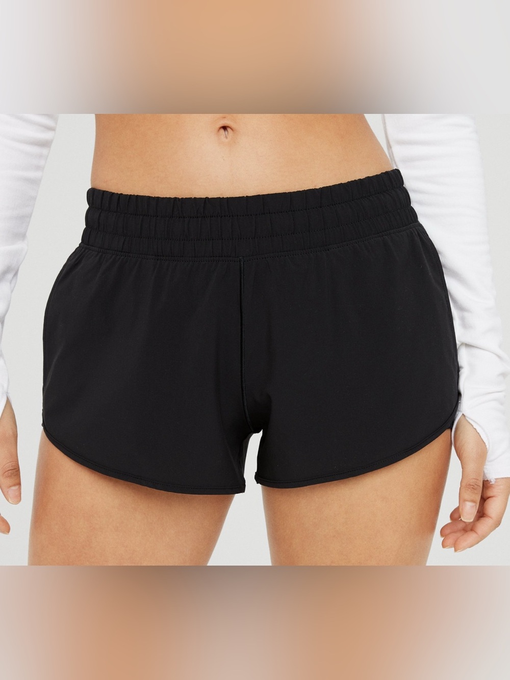 OFFLINE by Aerie Women's Athletic Shorts Black XXL Elastic Waist Pockets